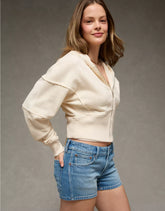 AE Cropped Zip-Up Sweatshirt