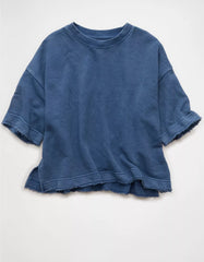AE Boxy Short-Sleeve Sweatshirt