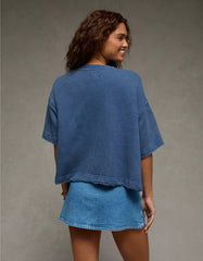 AE Boxy Short-Sleeve Sweatshirt