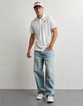 AE 24/7 Wisconsin Badgers Graphic Club Polo Shirt