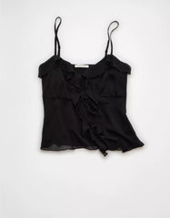 AE Ruffle Tie-Front Cami Top