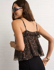 AE Ruffle Tie-Front Cami Top