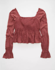 AE Long Sleeve Babydoll Blouse