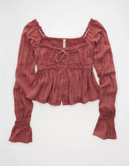 AE Long Sleeve Babydoll Blouse