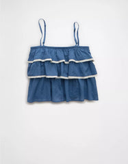 AE Embroidered Ruffle Cami Top