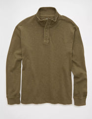 AE Boxy Long-Sleeve Mock Neck Shirt