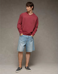 AE Boxy Long-Sleeve V-Neck T-Shirt