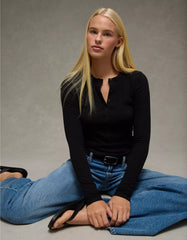 AE Long Sleeve Henley T-Shirt