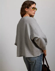 AE77 Premium Puff Sleeve Sweatshirt
