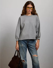 AE77 Premium Puff Sleeve Sweatshirt