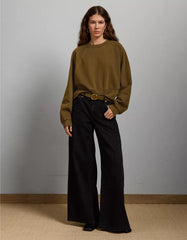 AE77 Premium Cropped Fleece Sweatshirt