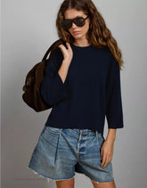 AE77 Premium Oversized Cashmere Sweater T-Shirt