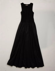 AE77 Premium Mixed Media Midi Dress