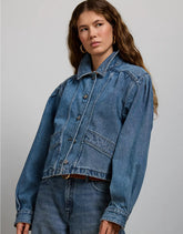 AE77 Premium Denim Cropped Jacket