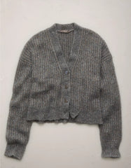 AE77 Shaker Stitch Cardigan Sweater