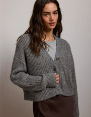 AE77 Shaker Stitch Cardigan Sweater