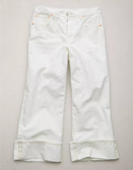 AE77 Premium Wide Crop Cuff Jean