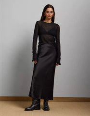 AE77 Premium Satin Slip Skirt