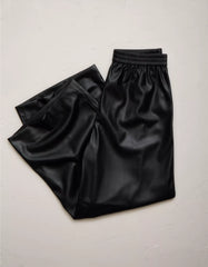AE77 Vegan Leather Pull On Pant