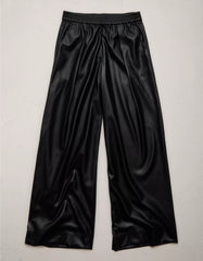 AE77 Vegan Leather Pull On Pant