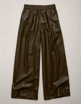 AE77 Vegan Leather Pull On Pant
