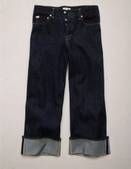 AE77 Premium Wide Crop Cuff Jean