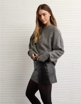 AE Mid-Rise Vegan Leather Skort