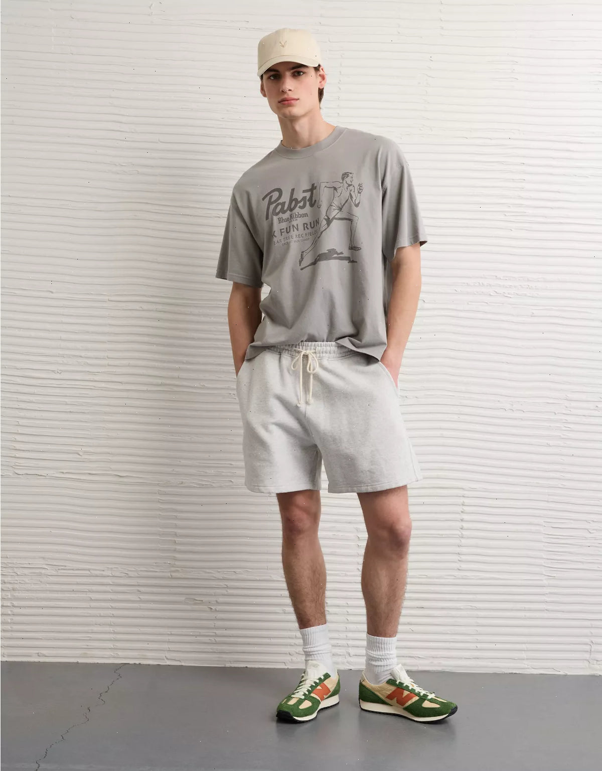 AE Boxy Pabst Blue Ribbon Graphic T-Shirt