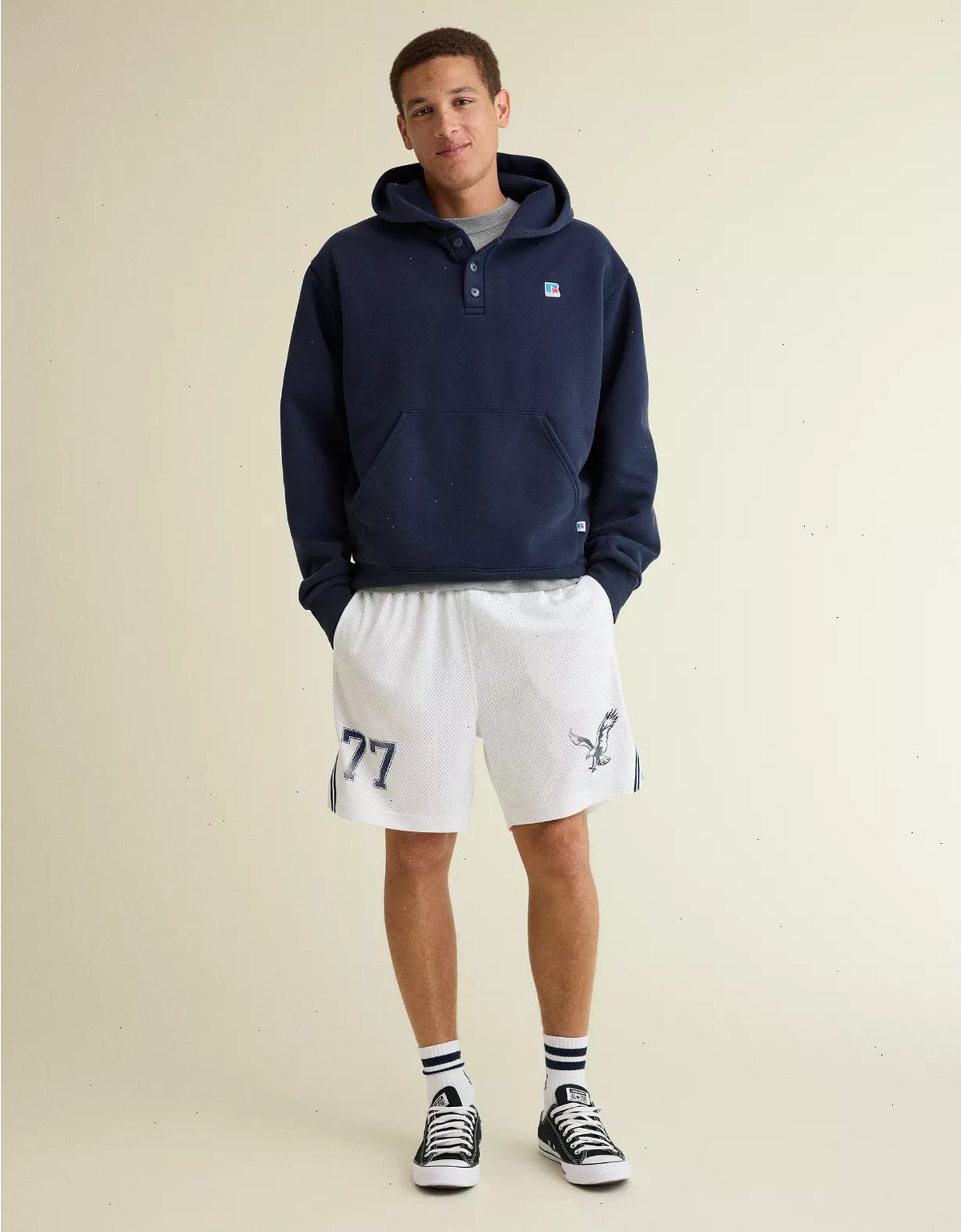 AE x Russell Athletic Hooded Henley