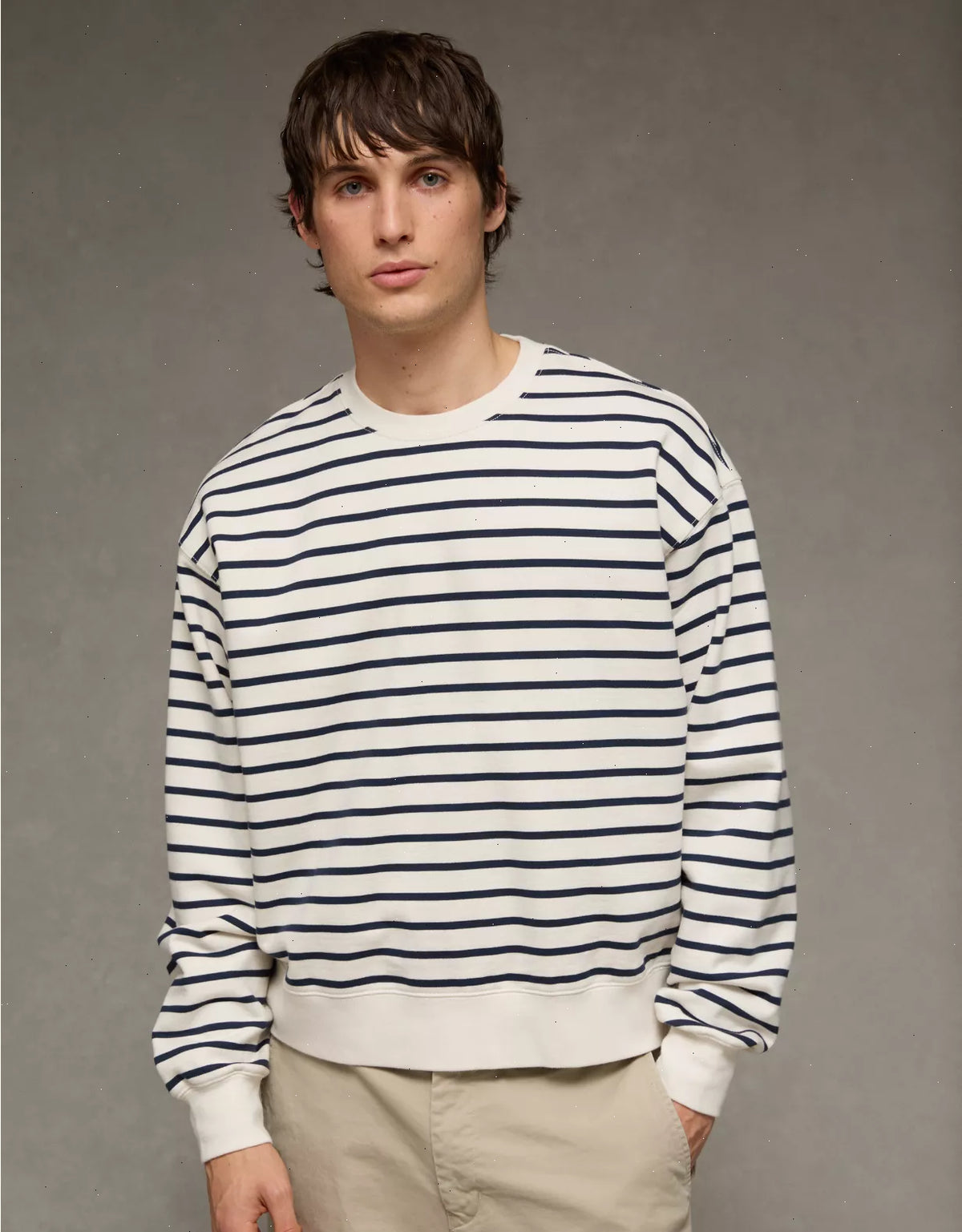 AE Laidback Luxe Striped Sweatshirt