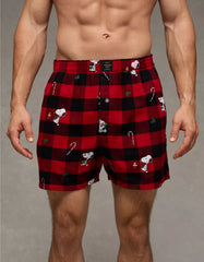 AEO Snoopy Flannel Pocket Boxer