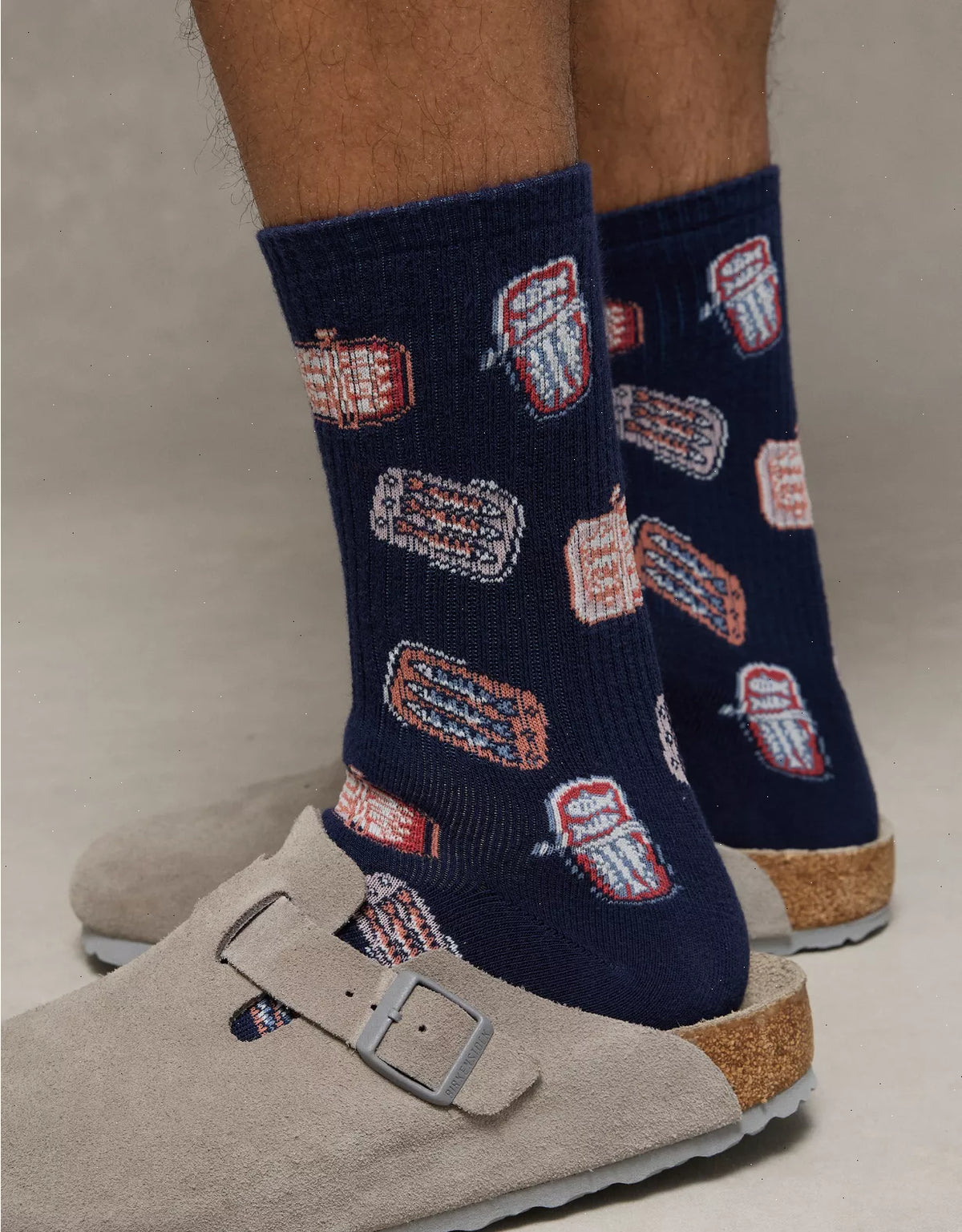 AE Sardine Can Terry Crew Socks