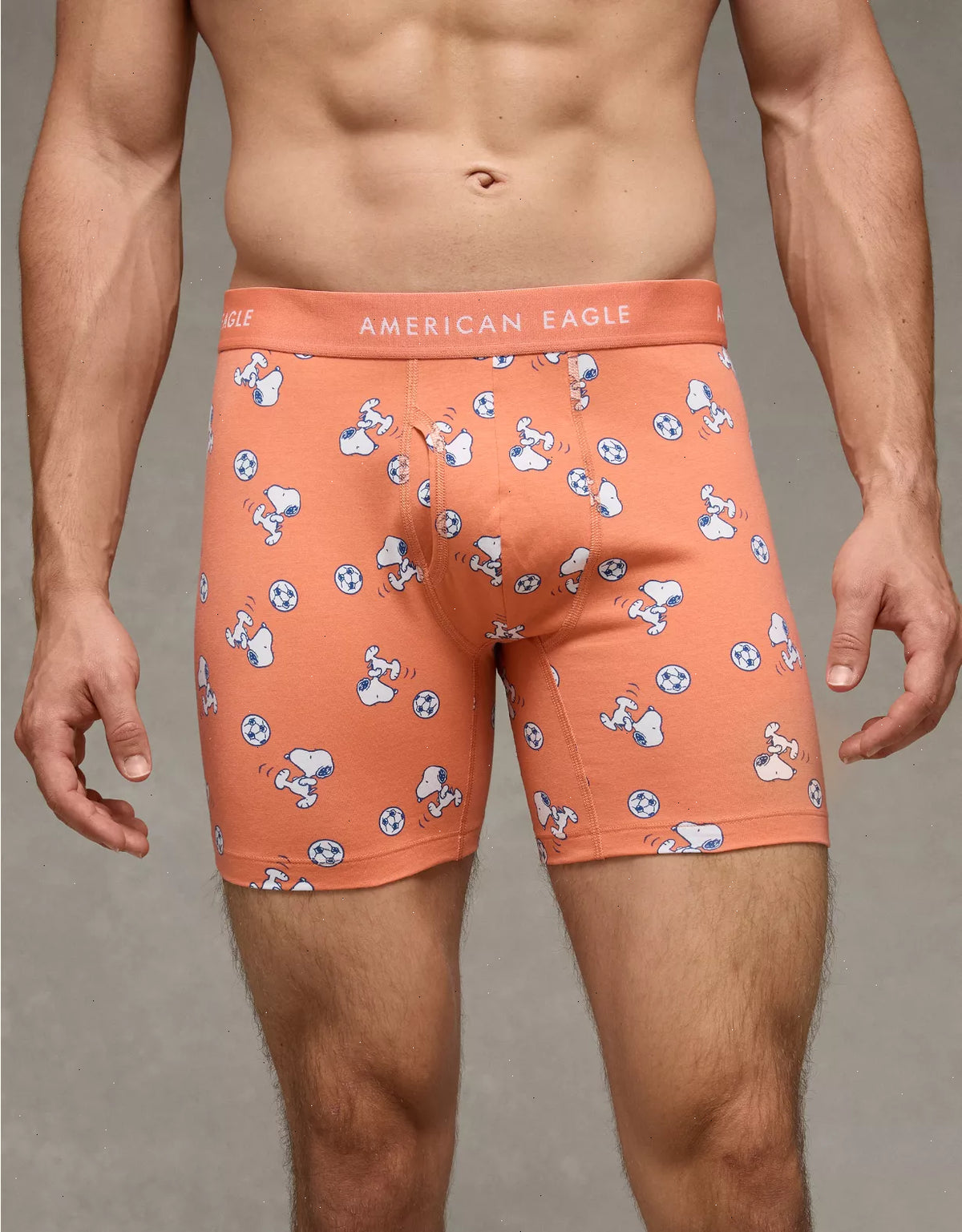 AEO Men's Snoopy Soccer 6" Classic Boxer Brief