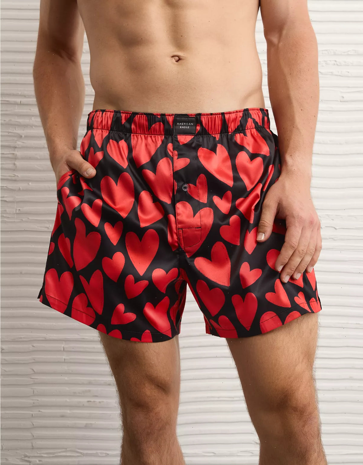AEO Men's Valentine's Day Satin Pocket Boxer Short