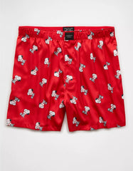 AE Men's Snoopy Satin Pocket Boxer Short