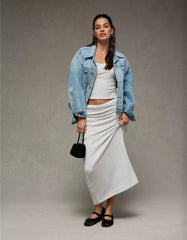 AE Cozy High-Waisted Foldover Maxi Skirt