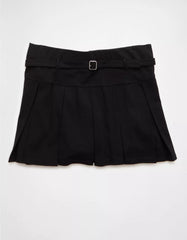 AE It Knit Low-Rise Belted Pleated Skort