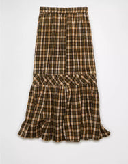 AE Plaid Maxi Skirt