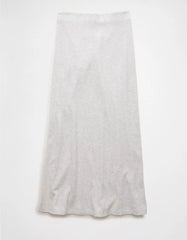 AE High-Waisted Ribbed Knit Maxi Skirt