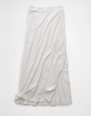 AE High-Waisted Ribbed Knit Maxi Skirt