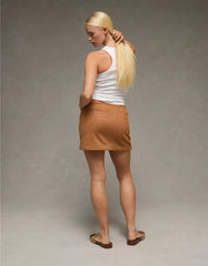 AE Faux Suede Mini Skort