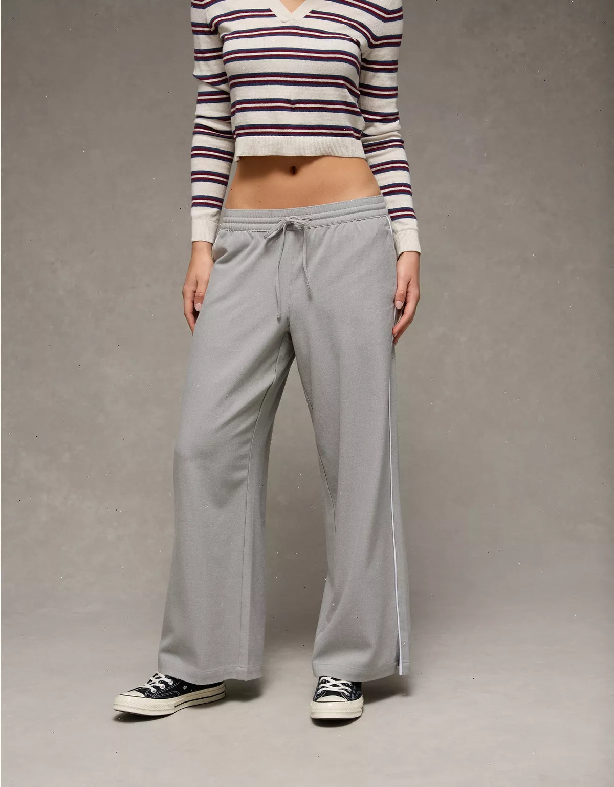 AE Stretch Low Rise Wide-Leg Track Pant