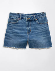 AE Stretch Curvy Crossover Denim Mom Short