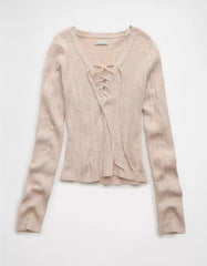 AE Lace-Up Sweater