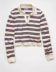 AE Cropped Polo Sweater