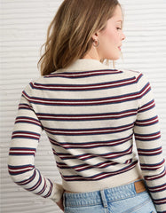 AE Cropped Polo Sweater