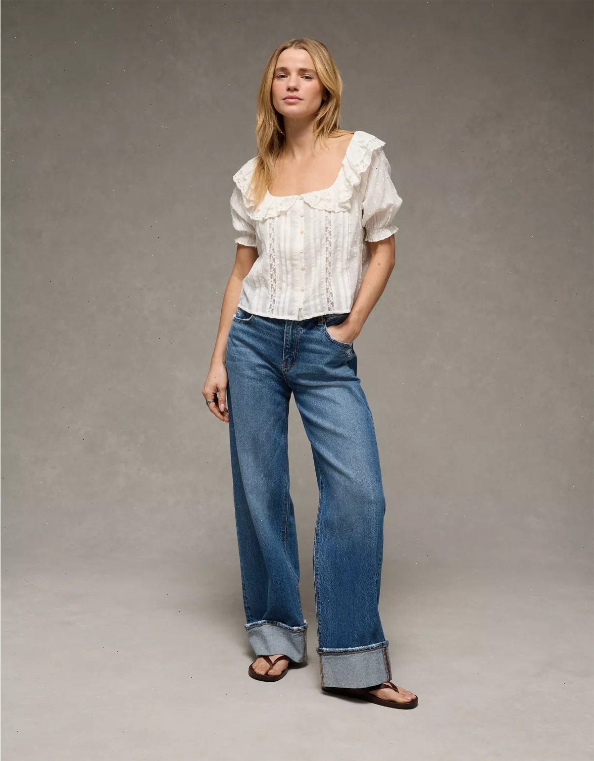 AE Ruffle Lace Blouse