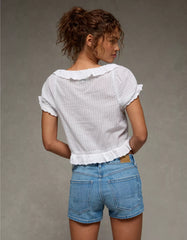 AE Schiffli Button-Up Blouse