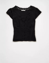 AE Lace Trim Blouse