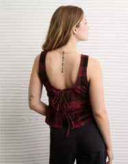 AE Back Bow Peplum Tank Top